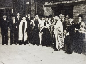 Opening of the original synagogue in the school building