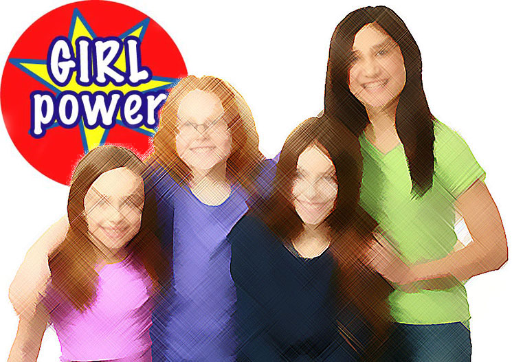 girl power girls smiling preteen